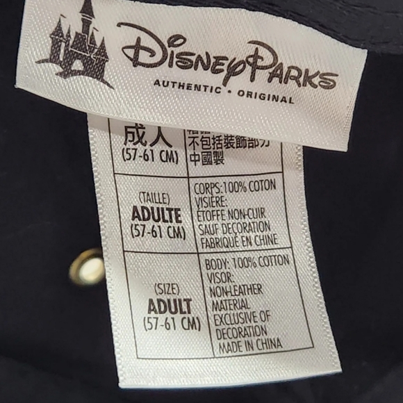 Disney Parks Black and Gold Mickey Mouse 28 Millennial Faux Leather Snapback Hat - Picture 4 of 4